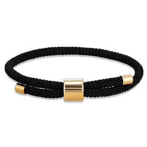 Unisex Gold Stainless Steel <b>Bracelet</b> Adjustable Milanese <b>Rope</b> Cord Trendy Friendship Lucky Bangles for Anniversary Songfu - Product Image 4