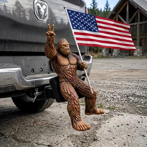 Cache-<span class=keywords><strong>attelage</strong></span> de remorque en résine en forme de Bigfoot, étanche et durable, motif patriotique drapeau américain pour camion/SUV - Product Image 4