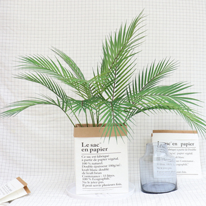 Planta Artificial <span class=keywords><strong>de</strong></span> Hoja <span class=keywords><strong>de</strong></span> Palma, Decoración <span class=keywords><strong>de</strong></span> Jardín Exterior, Bonsái, Helecho, Estilo Tortuga, Planta Artificial para Bodas y Despedidas <span class=keywords><strong>de</strong></span> Soltera - Product Image 5