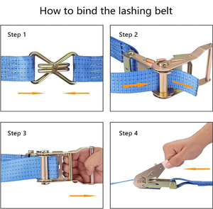 วงล้อผูกสายรัดสินค้าโพลีเอสเตอร์สำหรับงานหนักพร้อมตะขอ J ปรับขนาดได้ตามต้องการได้รับการรับรอง - Product Image 6