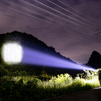 Lampe torche LED rechargeable et zoomable avec lumière latérale et principale, lampe de travail portable pour le camping, la randonnée en extérieur et les réparations d'urgence