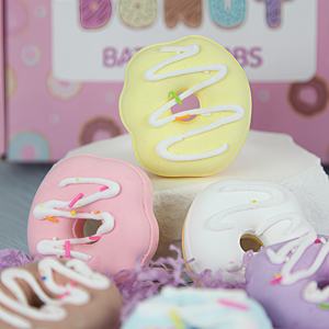 Baño de donut colorido lindo chico perfumado de lavanda orgánica para juego de bomba <span class=keywords><strong>al</strong></span> <span class=keywords><strong>por</strong></span> <span class=keywords><strong>mayor</strong></span> <span class=keywords><strong>comprar</strong></span> a granel manteca de karité baño Fizzies para niños Baño - Product Image 3