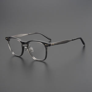 الرجال نظارات إطار النساء عالية الجودة مربع التيتانيوم النظارات إطار مكافحة الضوء الأزرق نظارات خلات الأسيتات إطارات - Product Image 3