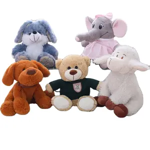 12cm promotional beautiful customized stuffed plush duck,bear,cow,monkey, dog,leopard wild animal keychain toy
