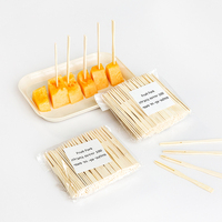Mini fourchettes jetables en bambou - 100 pièces, style décontracté pour les amuse-gueules de fête et recyclables