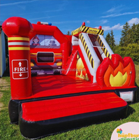 Château gonflable commercial Hpfburg EN14960 Feuerwehr Hpfburg Hupfburg Gro Feuerverauto avec toboggan