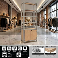 Présentoir professionnel en aluminium pour vêtements, idéal pour les magasins de mode et le commerce de détail