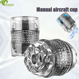 אוננות גברית כוס TPE רכה שקופה עם תעלה ספירלית כפולה, צעצוע מין ידני למבוגרים, אוננות עם תעלה ספירלית - Product Image 4