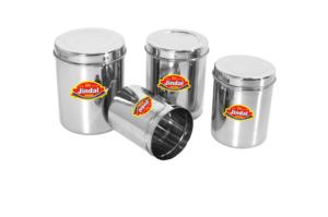 Juego de Dabba de uso diario Premium, Material de cocina de cilindro de acero inoxidable con estilos de cubierta para contenedor de condimentos - Product Image 3