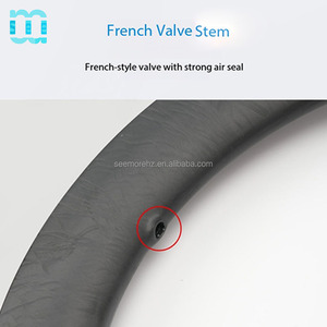 Roues de vélo pliant SeeMore 16 pouces avec jantes en carbone ERD 349 mm, axe traversant 74/142 mm, frein à disque BMX pliable, jeu de roues fermé - Product Image 3