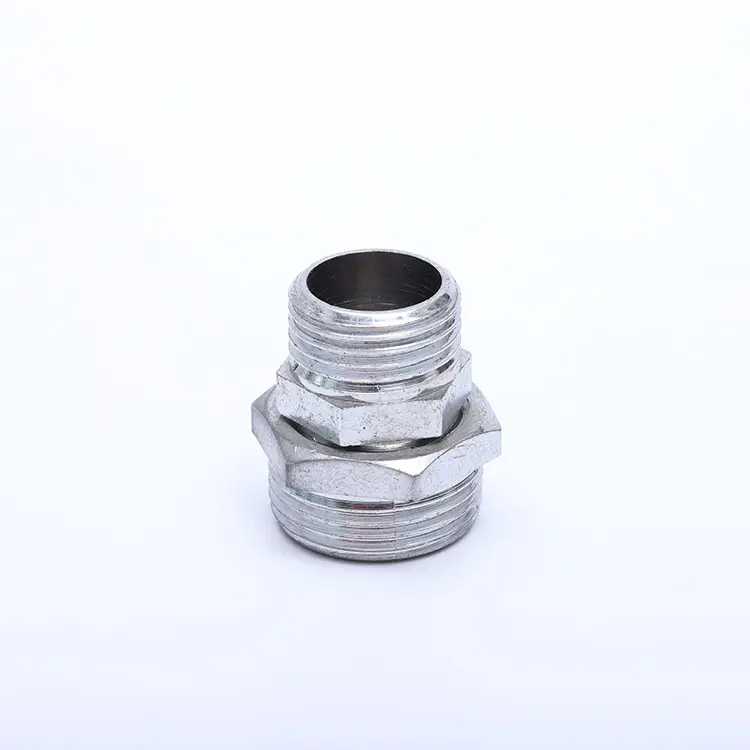 Nickel Plated Brass Reducing Hex bushing Fitting With Double Male Thread