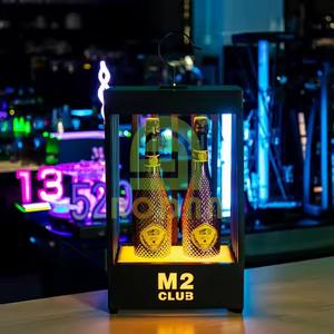 Fourniture stable Présentoir de champagne de marque à double capacité de bouteille Présentoir de bouteille LED de luxe à la mode - Product Image 2