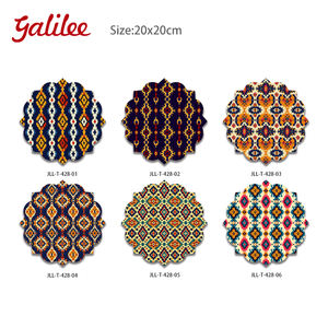 Sous-verres et tapis d'isolation en céramique à fleurs octogonales européennes et américaines créatives Catégorie <span class=keywords><strong>de</strong></span> produit Tampons et tapis TRIVET - Product Image 1