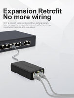 Extenseur Ethernet Gigabit POE RJ45 2 ports IEEE802.3af/at 48V 30W Switch Plug&Play 1 an de garantie pour systèmes PC/Caméra/AP En stock