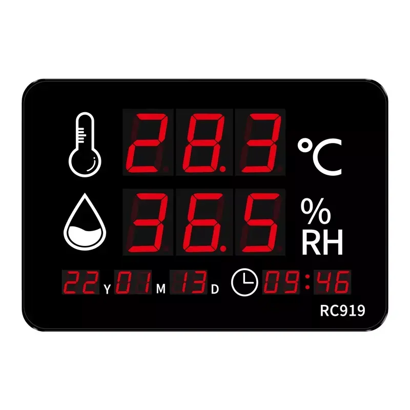 Large Humidity Thermometer High Cost-effective New Selling Products 600*400*35mm OEM Digital Thermometer Rc USB 5V 3 Years RC919