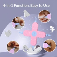Outil de soin pour bébé 4-en-1 manuel, nettoyeur de nez et d'oreilles en forme de croix, nettoyeur de ongles, nettoyeur de cavité nasale, Zhejiang