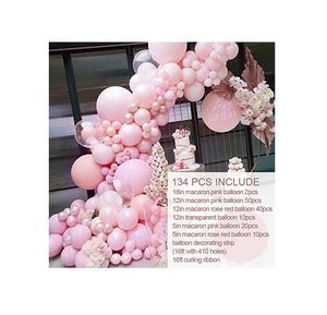 Kit Garland Lengkungan Balon Merah Muda Putri 134 Buah Balon <span class=keywords><strong>Pastel</strong></span> Macaron untuk Ulang Tahun, Baby Shower, Dekorasi Pesta Pernikahan - Product Image 2