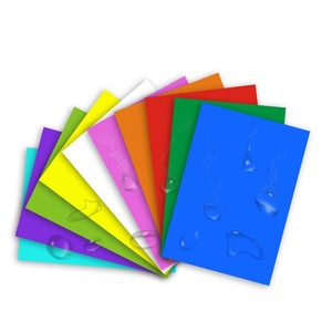 Papier d'impression d'étiquettes adhésives A4 coloré, papier synthétique vinyle imperméable, résistant à la déchirure, imprimé au laser, autocollant de qualité alimentaire - Product Image 1