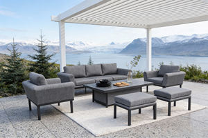 Conjunto de Muebles de Exterior Wabi Sabi con Cojines Texturizados, Opciones Personalizables y Mesa de Centro para Espacios Minimalistas Costeros y Terrazas - Product Image 2