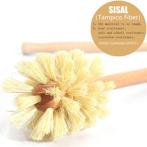 Durable <strong>Wooden</strong> Handle Natural Sisal Cleaning <strong>Brush</strong> for Vase <strong>Toilet</strong> and Dish Cleaning - Product Image 3