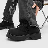 Nouvelles chaussures décontractées pour hommes printemps 2026, bout rond, en PU, à lacets, imperméables, antidérapantes, rehaussantes