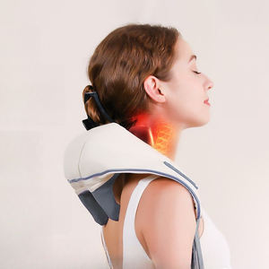 Ağrı kesici derin doku boyun ve omuz masajı yoğurma için yatıştırıcı ısı ile kablosuz boyun ve sırt masajı - Product Image 5