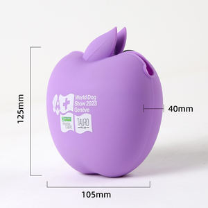 Bolsa Portátil de Silicona para Premios de Perro con Forma de Manzana, Cierre Magnético, Bolsa para Snacks de Viaje al Aire Libre - Product Image 3