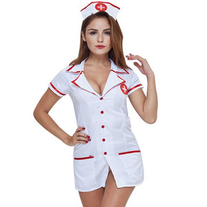 Nueva Lencería Sexy Erótica, Disfraz de Enfermera Blanco, Conjunto de Tentación para Juegos - Product Image 1
