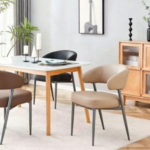 Chaise de salle à manger rembourrée de luxe, chaise à dossier moderne pour la maison, le restaurant et l'hôtel - Product Image 5