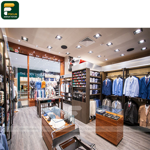 Premium Contemporary Apparel Store Display Cabinet Fashion <b>Rail</b> <b>Wall</b> Panel Checkout Counter - Product Image 4