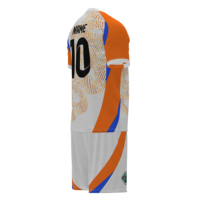Venta al por Mayor de Camisetas de Fútbol Retro de Verano, 100% Poliéster, Nombre y Números del Equipo Personalizados, Logotipo Termotransferible Delantero/Trasero, Unisex, Manga Corta