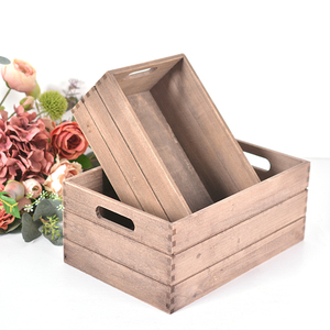 Boîte cadeau en bois bon marché inachevée de taille personnalisée utilisée pour l'emballage de boîtes en bois en vrac boîtes à glissière en bois - Product Image 1