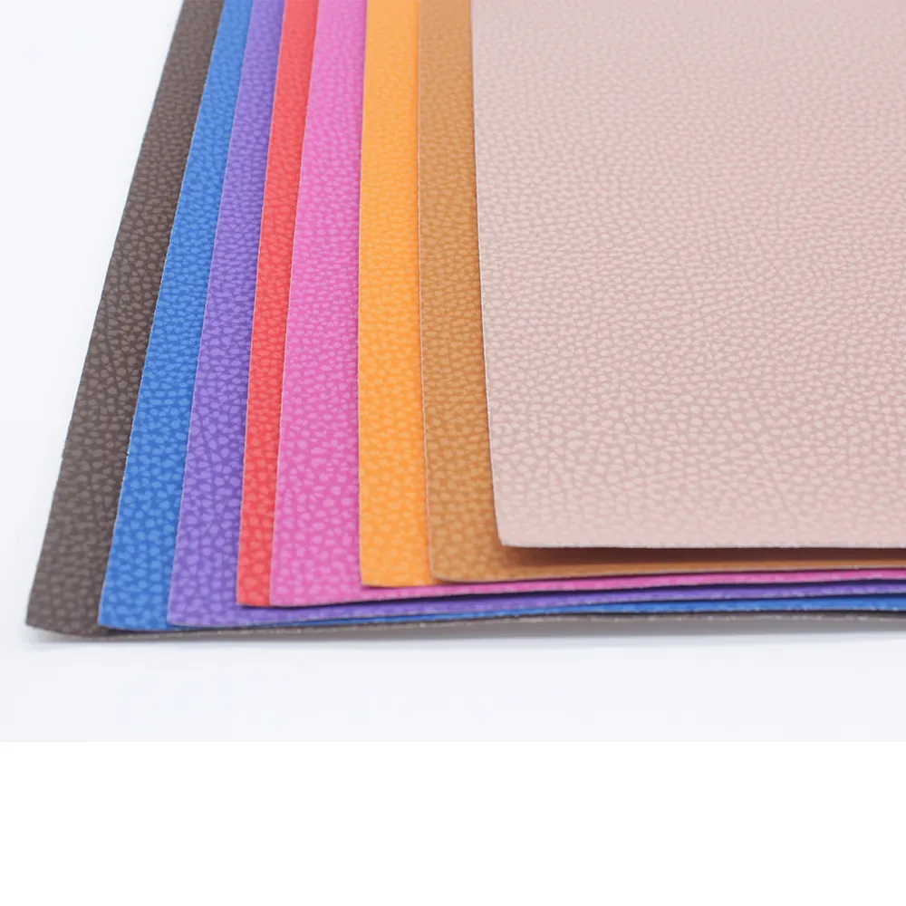 Factory Wholesale Customize Lychee Embossed PU Synthetic Leather For Notebook