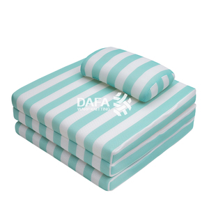 Оптовая цена. Дышащая складная подушка для пляжного стула с подголовником, 100% полиэстер, моющаяся, противоскользящая, экологичная. - Product Image 3