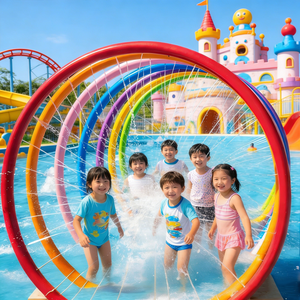 Vente en gros usine : Pulvérisateur d'eau extérieur pour parc aquatique, modèle Rainbow Gallery, pour <span class=keywords><strong>piscine</strong></span>, avec anneau arc-en-ciel - Product Image 1
