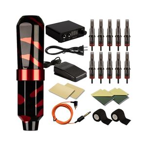 Good Quality Wireless Tattoo Machine Needle Kit Eyebrow PMU Practice Cordless Rotary Pen Training Professional Tattoo Kit - Product Image 1