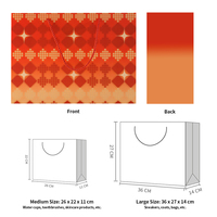 Sac de shopping en papier rouge de luxe personnalisé avec logo imprimé, résistant à l'humidité, avec poignée en corde, recyclable, emballage cadeau pour vêtements