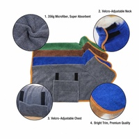 Peignoir pour chien en microfibre, serviette de séchage très absorbante pour animaux de compagnie, pour chiens de petite à grande taille après le bain
