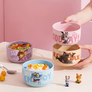 Juego de Regalo de 4 Tazones de Cerámica con Dibujos Animados, Aptos para Microondas, Lindos Tazones de Porcelana de <span class=keywords><strong>Mickey</strong></span> y Zootopia, Vajilla en Caja de Regalo - Product Image 5