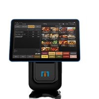 Muestra Gratuita de Sistema de Terminal Punto de Venta Todo en Uno de 15.6 Pulgadas con Windows/Android, Máquina de Punto de Venta con Impresora Térmica para Comercio Minorista