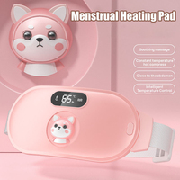 Cinturón de Masaje Portátil Inteligente con Calor para Aliviar Cólicos Menstruales, Almohadilla Térmica Menstrual, Cinturón de Masaje para la Cintura