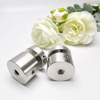 Pince à verre murale moderne en acier inoxydable de qualité supérieure, finition brossée, diamètre et hauteur personnalisables, résistante à l'eau et à la rouille, pour balustrade