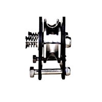 Poulie Tandem Extérieure en Acier Haute Vitesse CE 45KN pour Corde de 13mm, Chariot de Zipline Durable, OEM Disponible, Noir, 1.8kg, Marque HM Adventure
