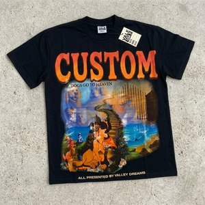 เสื้อยืดคอกลมโอเวอร์ไซส์แขนสั้นผ้าคอตตอนถักพิมพ์ลายระบายอากาศได้ดี น้ำหนัก 230gsm สไตล์วินเทจสำหรับผู้ชาย รับผลิตตามสั่งขายส่ง - Product Image 1
