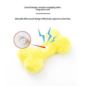 Hot Cartoon-Style Plush Dog Toys Long-Playing Bone Shaped Toy <b>Bite</b> Wear-resistant Washable Fun Sound Non-Tiring for Pets - Product Image 2