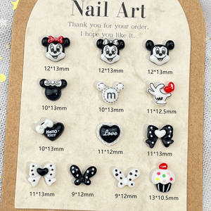 Vente en gros DIY Armure <span class=keywords><strong>Mickey</strong></span> Mignon Arc Kawaii Cartoon Canard Nail Art Charmes Résine Décoration Accessoires - Product Image 2