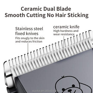 เครื่องตัดขนสัตว์เลี้ยงแบบพกพา เสียงเบา ชาร์จไฟได้ ไร้สาย ใบมีดเซรามิก สำหรับตัดขนแมวและสุนัข - Product Image 4