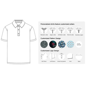 <span class=keywords><strong>Polo</strong></span> da uomo personalizzate traspiranti stampate, estive primaverili casual a maniche corte, 100% poliestere - Product Image 5