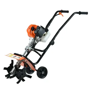 2020 hot Hand push 52cc gasoline mini power tiller Weeding removal cultivator rotary cultivators
