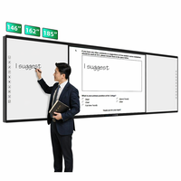 Интерактивная доска EIBOARD 98 дюймов Smart Nano Blackboard 185 с выдвижным механизмом, 4K LED, ИК-подсветкой, антибликовым покрытием для классов и школ